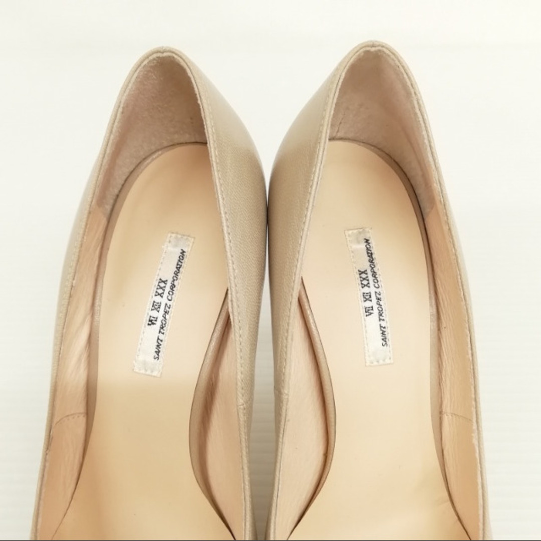 ポインテッド キャップトゥ パンプス 美品 22cm サンドベージュ系 ポインテッド キャップトゥ パンプス 美品 22cm サンドベージュ系