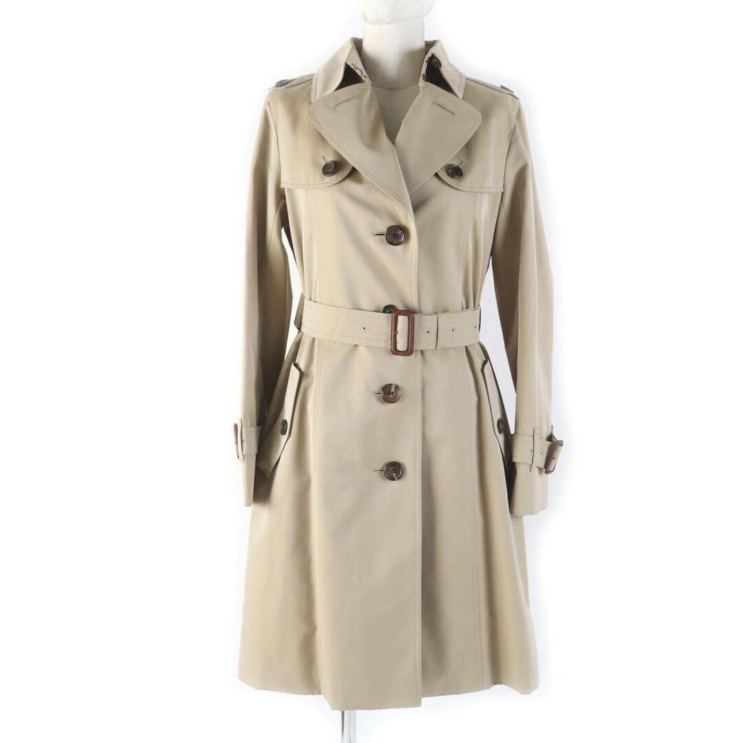 未使用品☆BURBERRY LONDON バーバリーロンドン FRD63-170-51 ウールライナー付 裏地ノバチェック柄 トレンチコート ベージュ 40 日本製 正規品 レディース