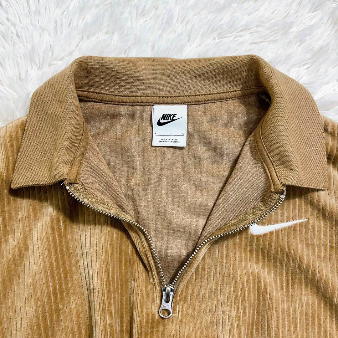 NIKE ハーフジップ クロップド トップス ベロア コーデュロイ NIKE ハーフジップ クロップド トップス ベロア コーデュロイ