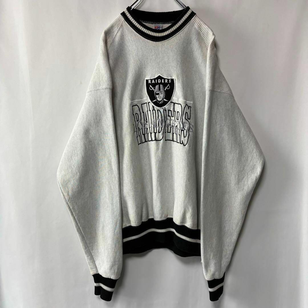 USA製 レイダース スウェットトレーナー Lサイズ 刺繍ロゴ NFL USA製 レイダース スウェットトレーナー Lサイズ 刺繍ロゴ NFL