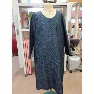 ハンドメイド　着物リメイク　大島紬　ワンピース(その他)