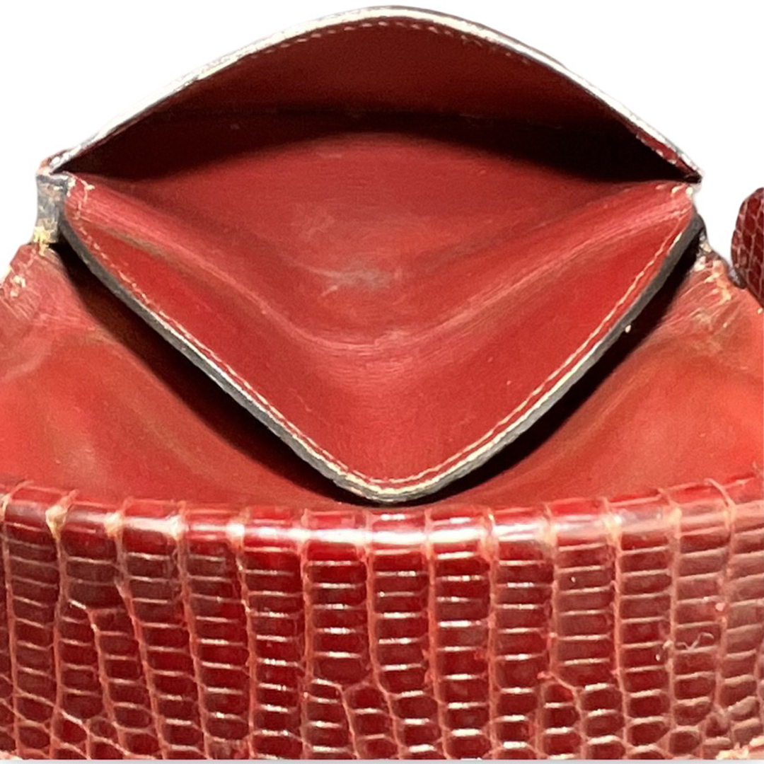 HERMES - HERMES エルメス ブルゴーニュ リザード コインケース HERMES - HERMES エルメス ブルゴーニュ リザード コインケース