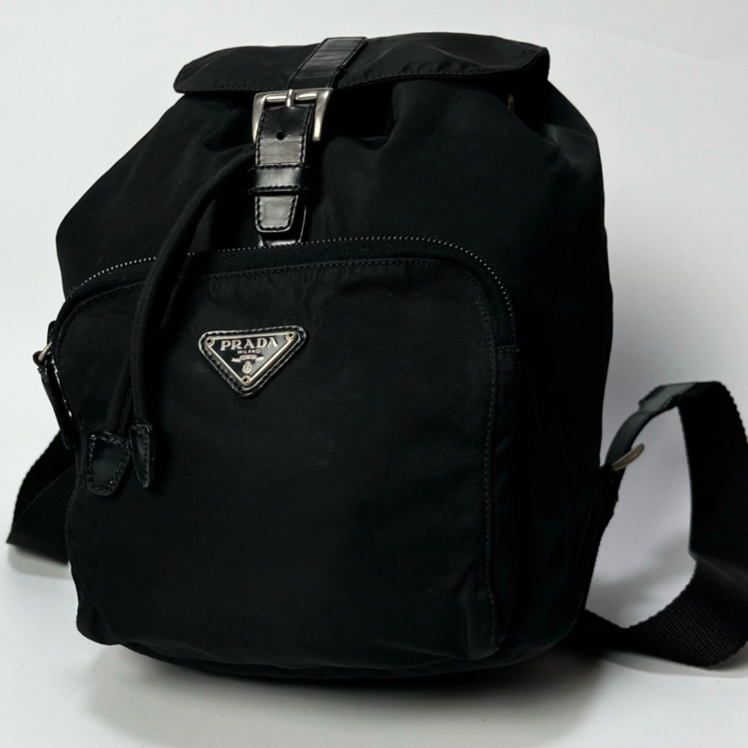 美品✨プラダ リュック バックパック 三角ロゴ ナイロン レザー 美品✨プラダ リュック バックパック 三角ロゴ ナイロン レザー