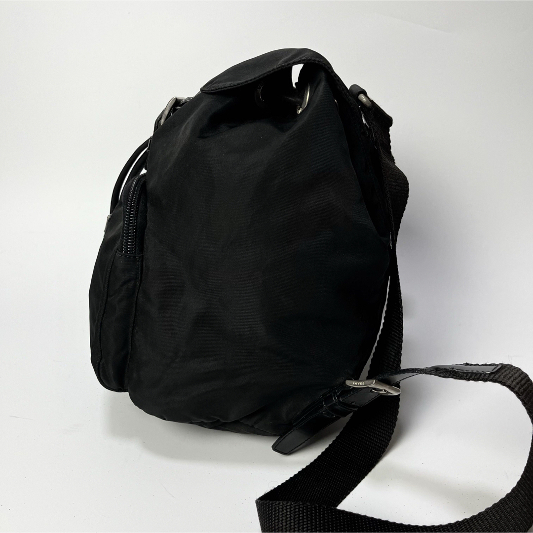 美品✨プラダ リュック バックパック 三角ロゴ ナイロン レザー 美品✨プラダ リュック バックパック 三角ロゴ ナイロン レザー