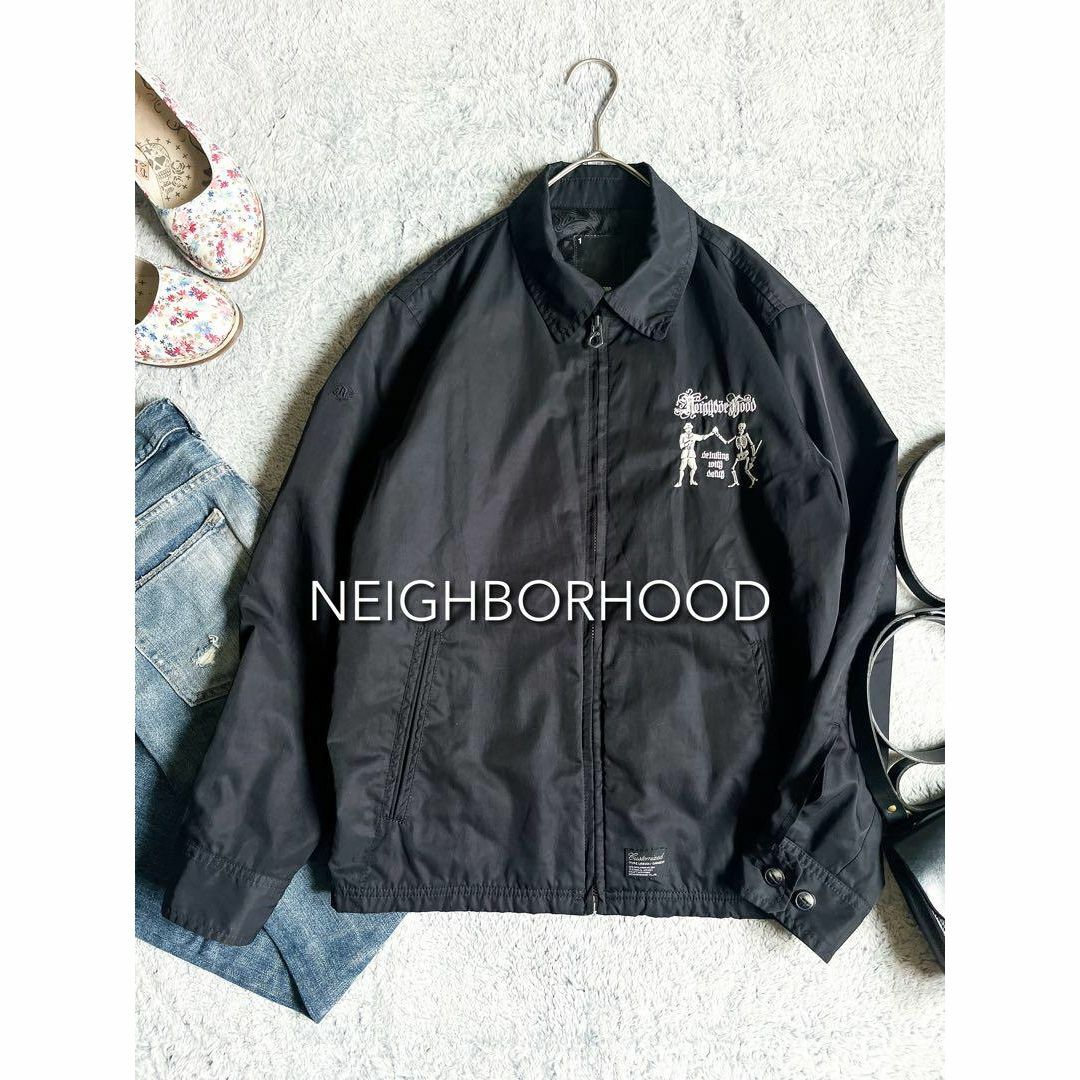 NEIGHBORHOOD】ネイバーフッド スカルロゴ刺繍 コーチジャケット NEIGHBORHOOD】ネイバーフッド スカルロゴ刺繍 コーチジャケット