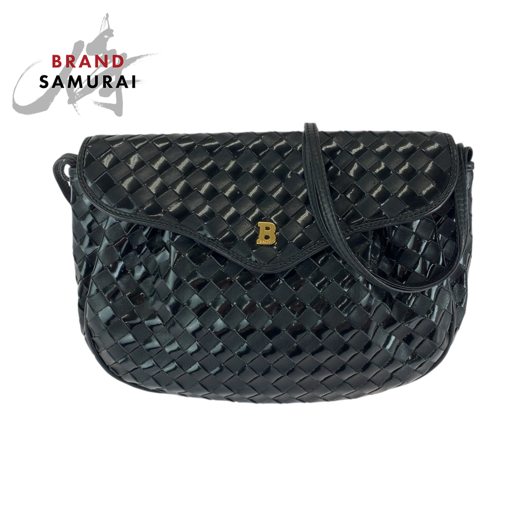 BALLY バリー ブラック 黒 ゴール金具 パテントレザー BALLY バリー ブラック 黒 ゴール金具 パテントレザー