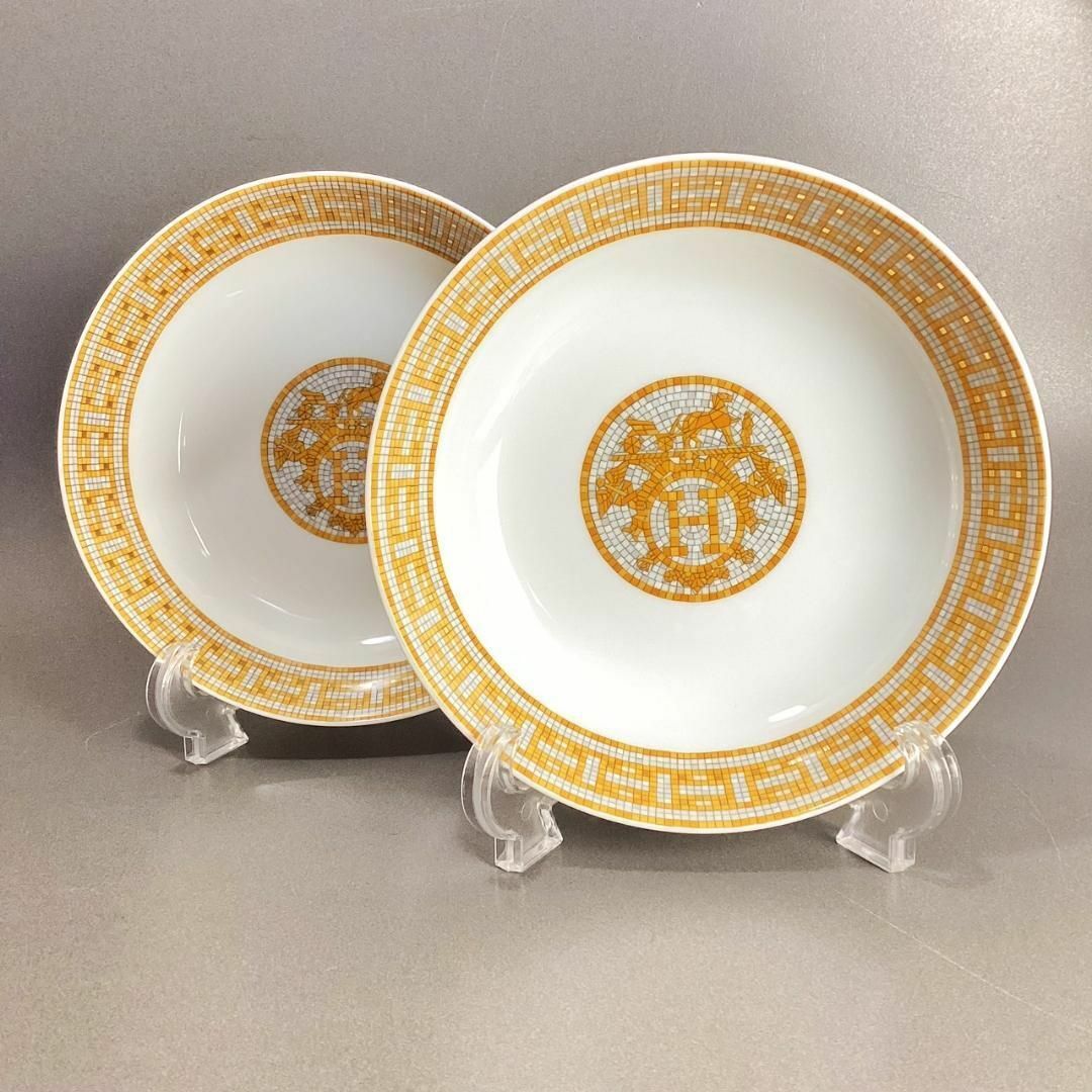 希少☆美品☆エルメス モザイク シリアルボウル 2枚 ペア 希少☆美品☆エルメス モザイク シリアルボウル 2枚 ペア