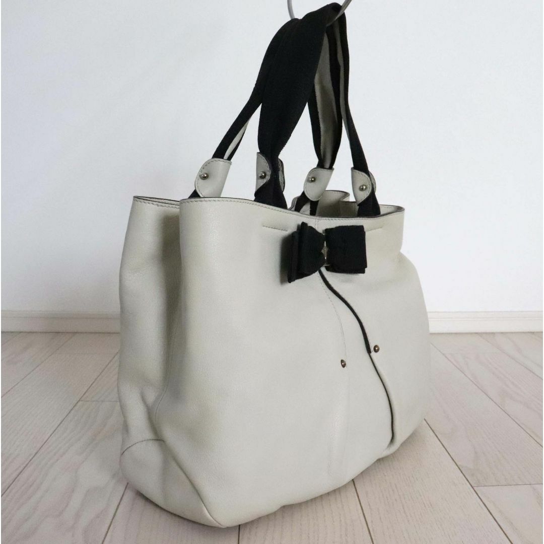 美品】フェラガモ ヴァラリボン ワンハンドル トートバッグ