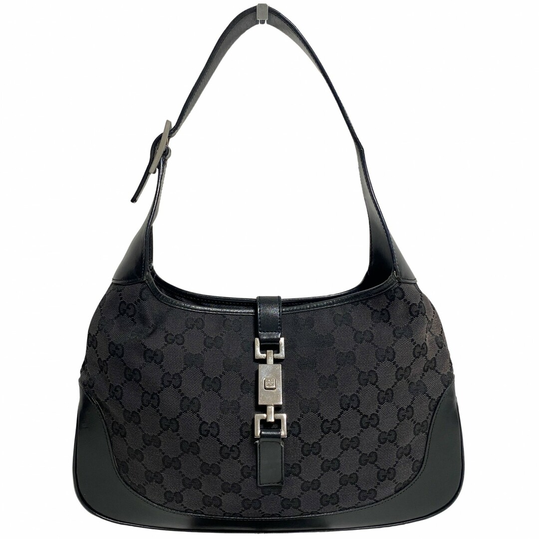 GUCCI - 【GUCCI / グッチ】ジャッキー GGキャンバス ショルダーバッグ ブラック