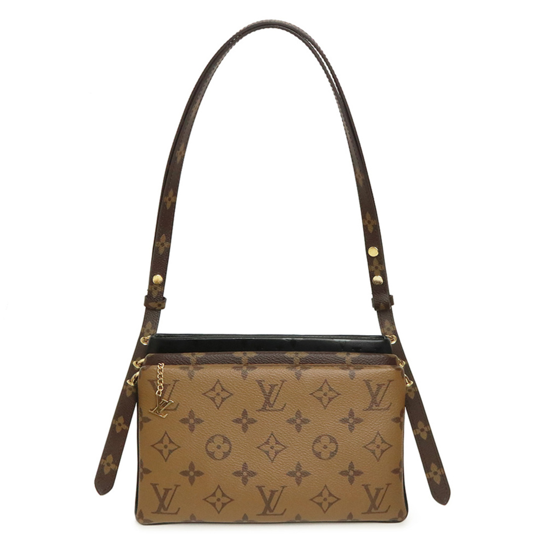 LOUIS VUITTON - ルイ ヴィトン ポシェット LV 3 ショルダーバッグ 斜め掛け モノグラム モノグラムリバース ラムスキン レザー ベージュ ブラック 黒 ゴールド金具 M45412 LOUIS VUITTON（未使用　展示品）