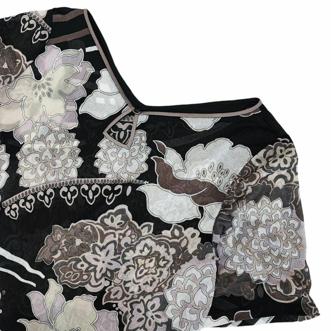 Leonard レオナール 花柄 チュニックブラウス カットソー 半袖 642 Leonard レオナール 花柄 チュニックブラウス カットソー 半袖 642