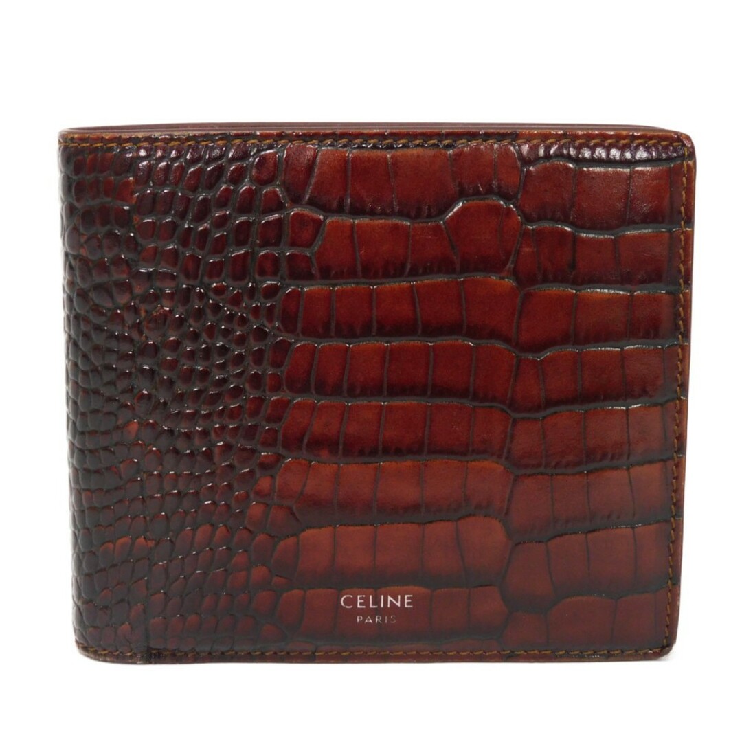 CELINE セリーヌ バイフォールド ウォレット 現行 クロコ CELINE セリーヌ バイフォールド ウォレット 現行 クロコ