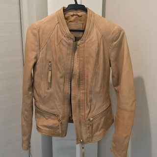 ベルシュカ(Bershka)の美品☆ベルシュカ 本革 ライダース ジャケット(ライダースジャケット)