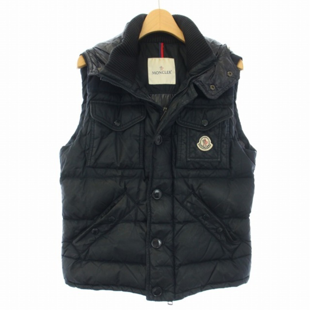 MONCLER MONCEAU ダウンベスト ジップアップ 0 XXS 紺 MONCLER MONCEAU ダウンベスト ジップアップ 0 XXS 紺