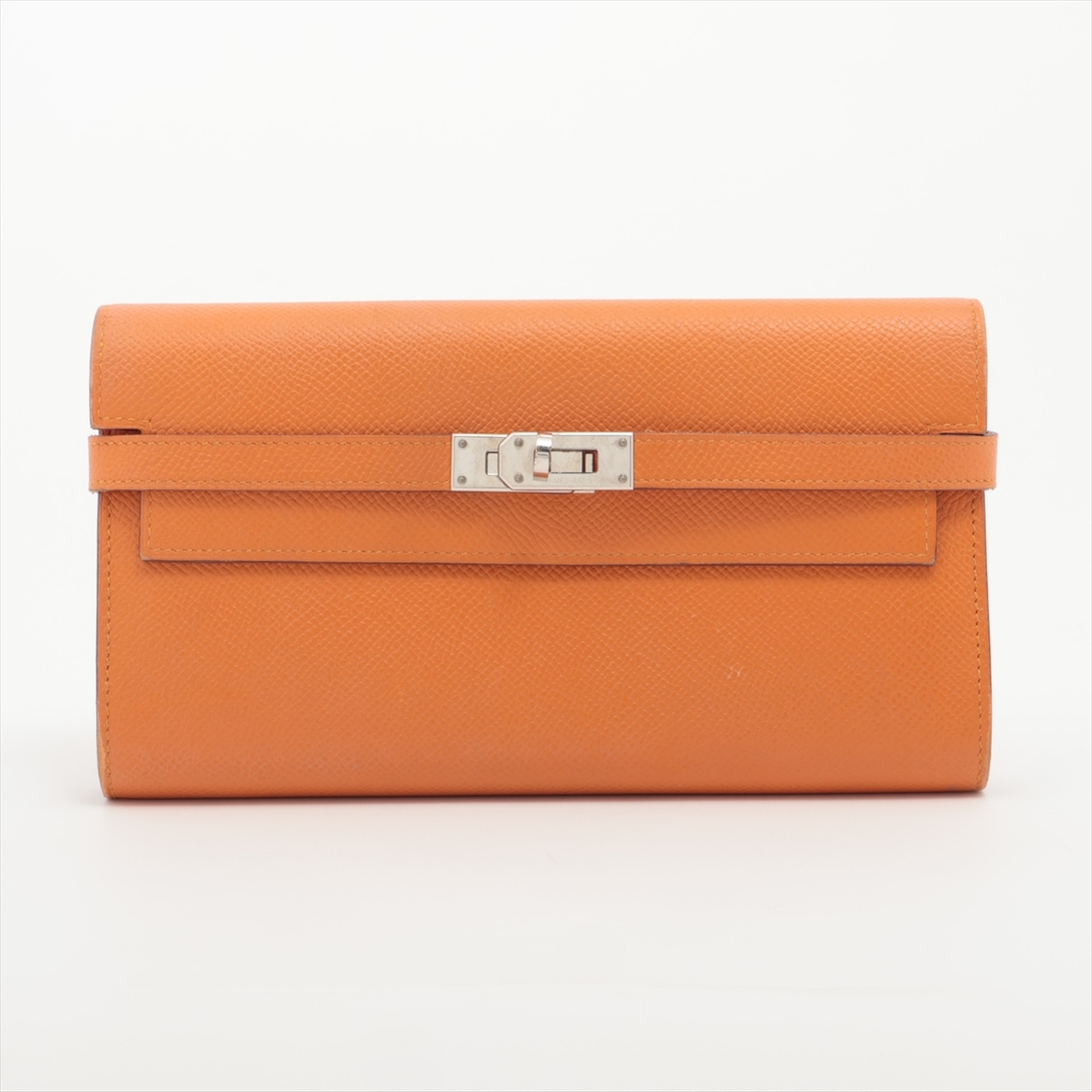 HERMES - エルメス ケリーウォレット ヴォーエプソン  オレンジ レディース 長財布