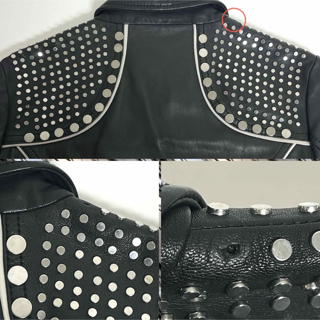 DIESEL BLACK GOLD スタッズ レザー ライダース ジャケット L DIESEL BLACK GOLD スタッズ レザー ライダース ジャケット L