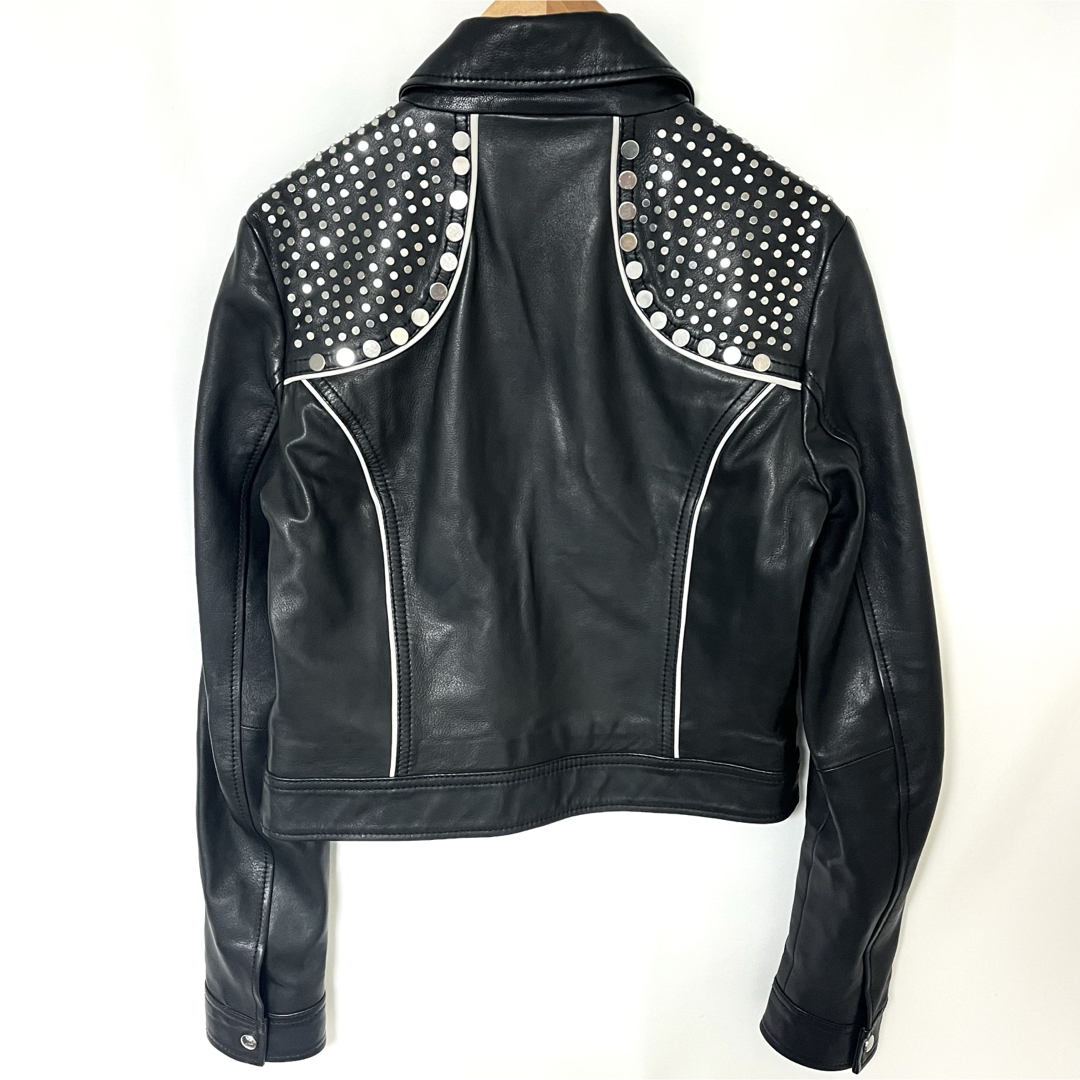 DIESEL BLACK GOLD スタッズ レザー ライダース ジャケット L DIESEL BLACK GOLD スタッズ レザー ライダース ジャケット L