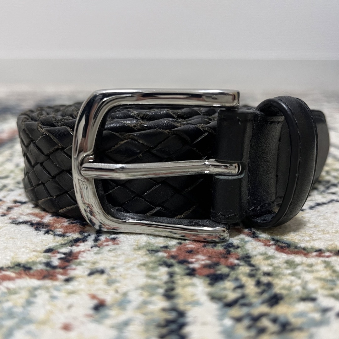 本革メッシュベルト メンズのファッション小物(ベルト)の商品写真