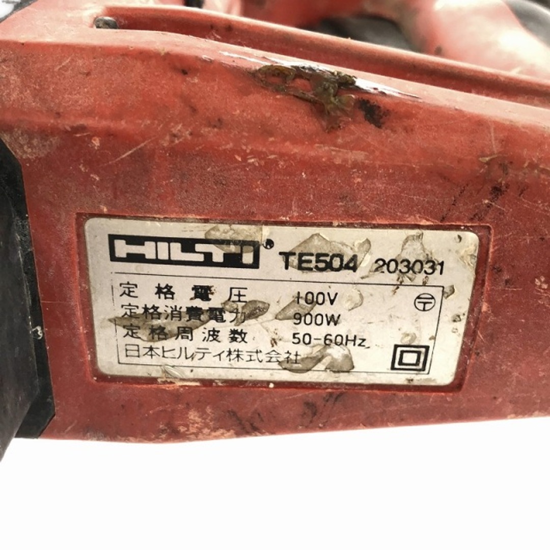 ☆中古品☆HILTI ヒルティ 100V 電動ハンマー TE504 ケース付 ☆中古品☆HILTI ヒルティ 100V 電動ハンマー TE504 ケース付