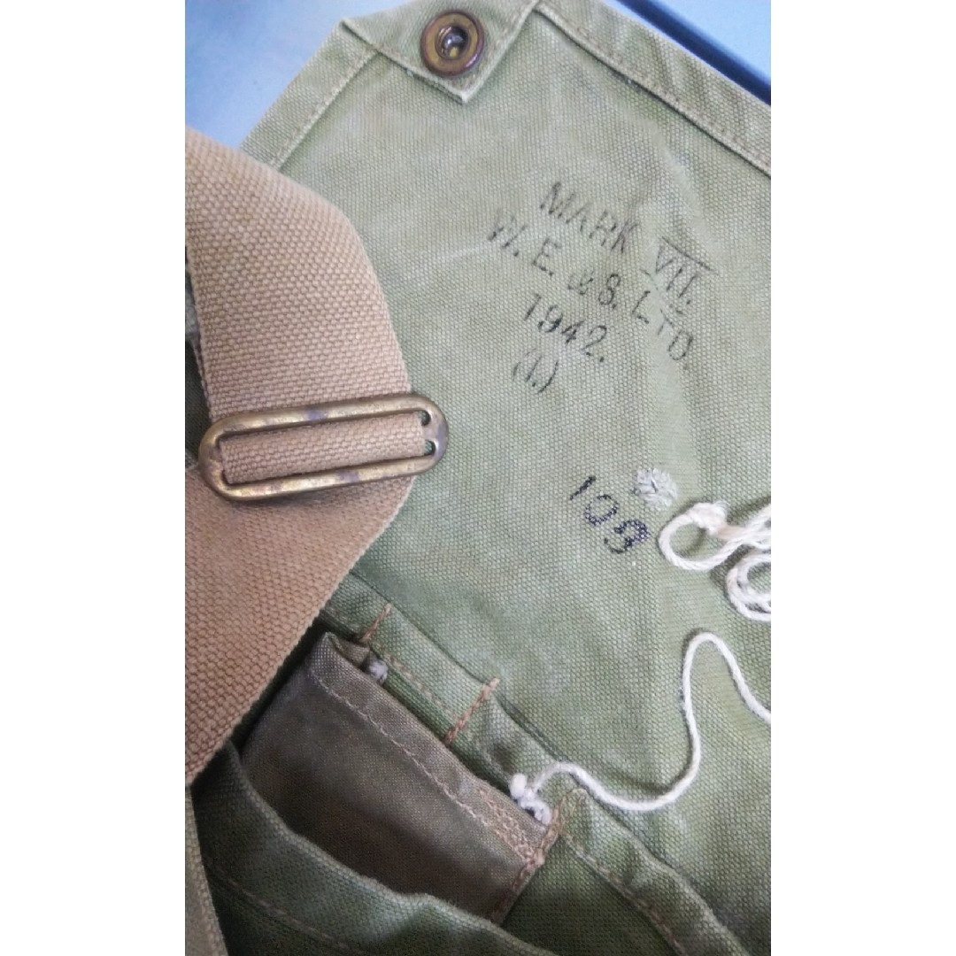 MILITARY - ◇74 WW2 40s イギリス軍 Mk.Ⅶ ガスマスクバッグ MILITARY - ◇74 WW2 40s イギリス軍 Mk.Ⅶ ガスマスクバッグ