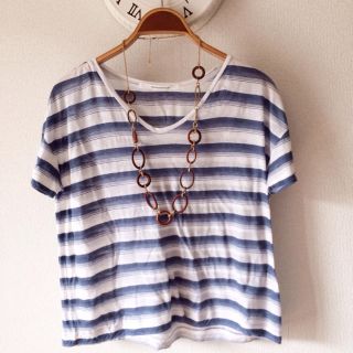 アダムエロぺ(Adam et Rope')のボーダーTシャツ ネックレスset♪(Tシャツ(半袖/袖なし))