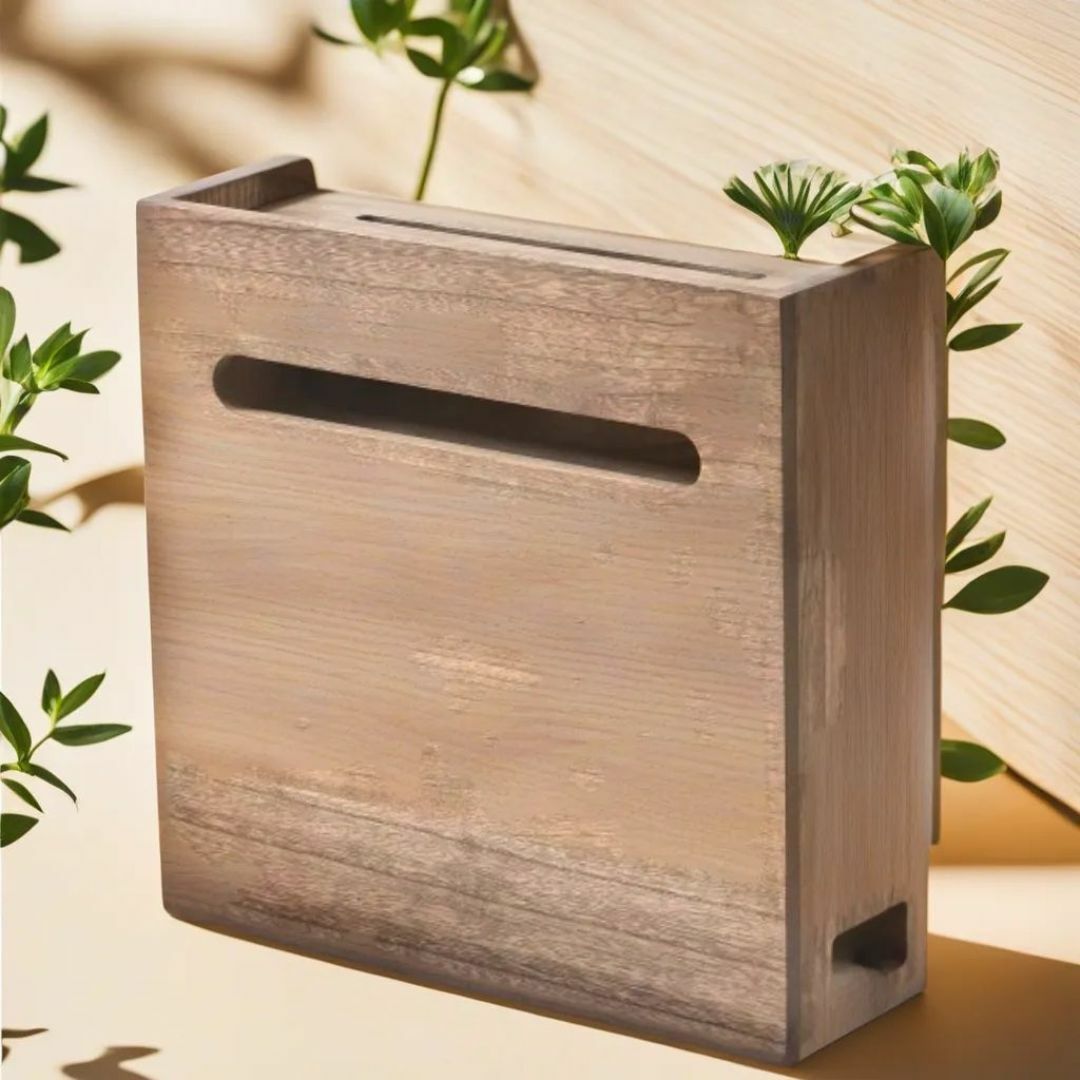 ルーター収納ボックス 兼 スマホスタンド 植物オイル仕上げ 完成品 ルーター収納ボックス 兼 スマホスタンド 植物オイル仕上げ 完成品