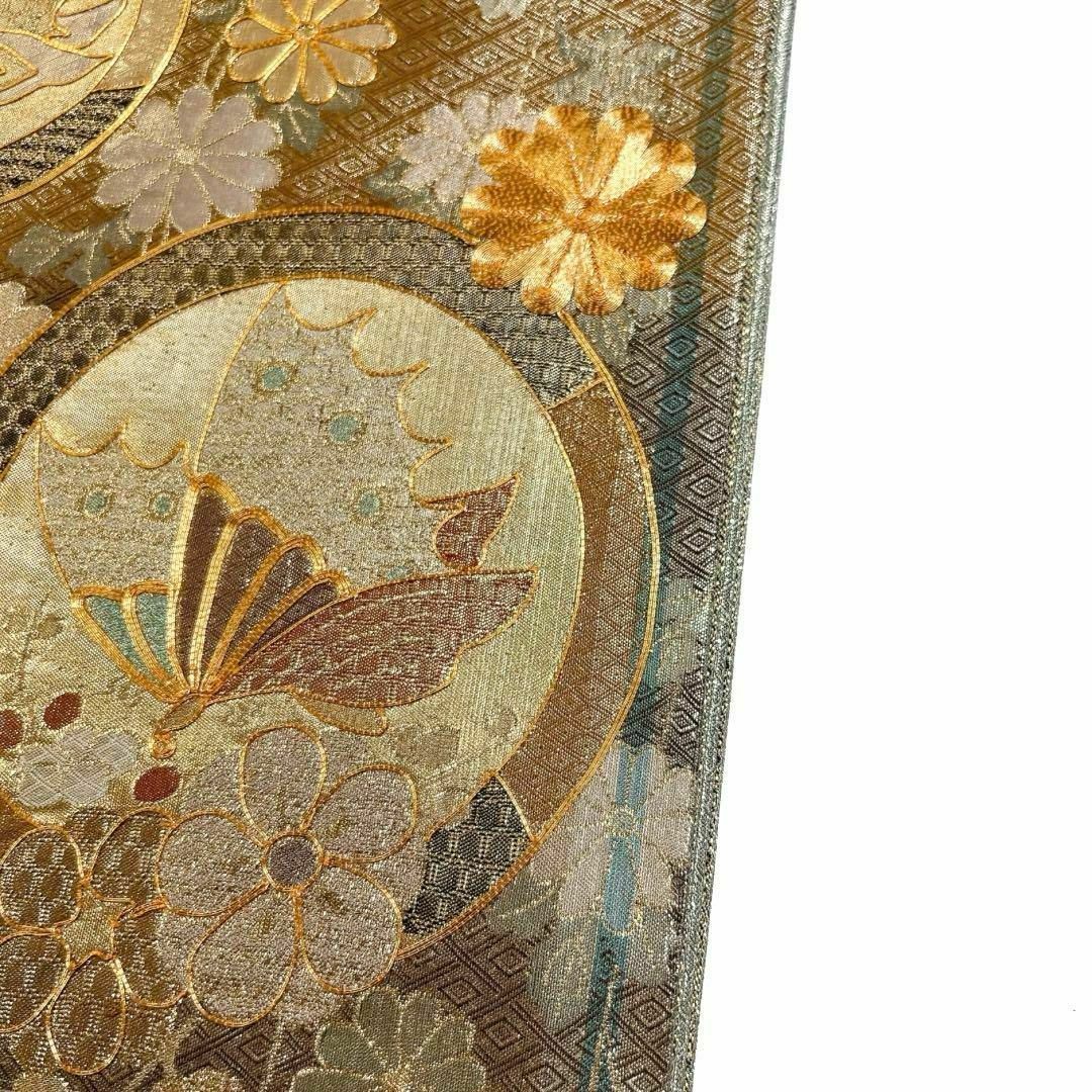 振袖帯 金駒刺繍 蝶 菊 梅 菱 袋帯 着物 073w d 水着/浴衣 振袖帯 金駒刺繍 蝶 菊 梅 菱 袋帯 着物 073w d 水着/浴衣