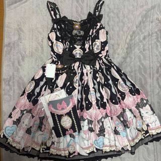 Angelic Pretty(ひざ丈ワンピース ・ ブラック/黒色系)の Angelic Pretty(ひざ丈ワンピース ・ ブラック/黒色系)の