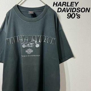 ハーレーダビッドソン(Harley Davidson)の【希少】古着 ハーレーダビッドソン 両面プリント tシャツ ブラック L(Tシャツ/カットソー(半袖/袖なし))