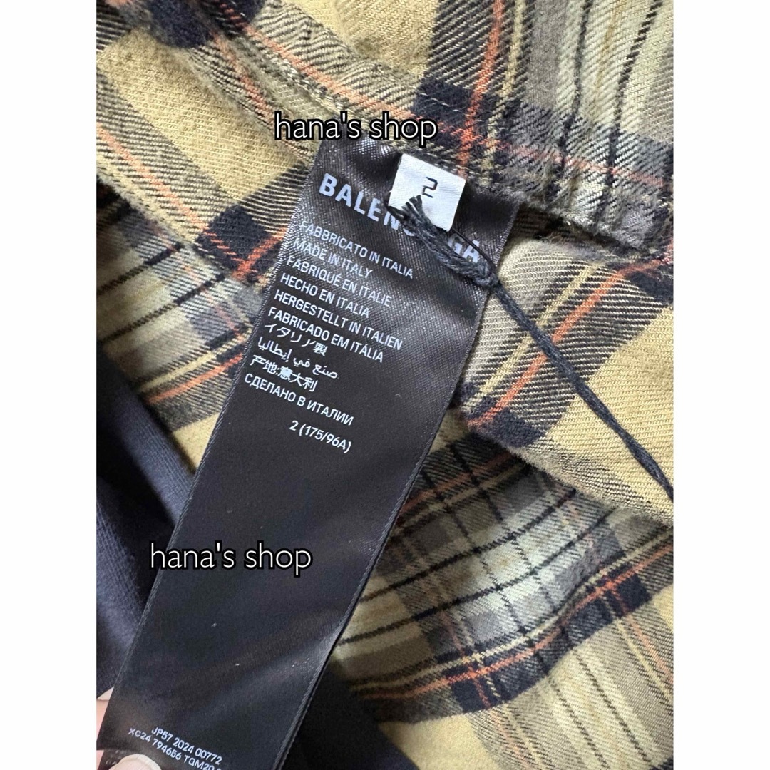 BALENCIAGA - BALENCIAGA バレンシアガ チェック柄 長袖シャツ BALENCIAGA - BALENCIAGA バレンシアガ チェック柄 長袖シャツ