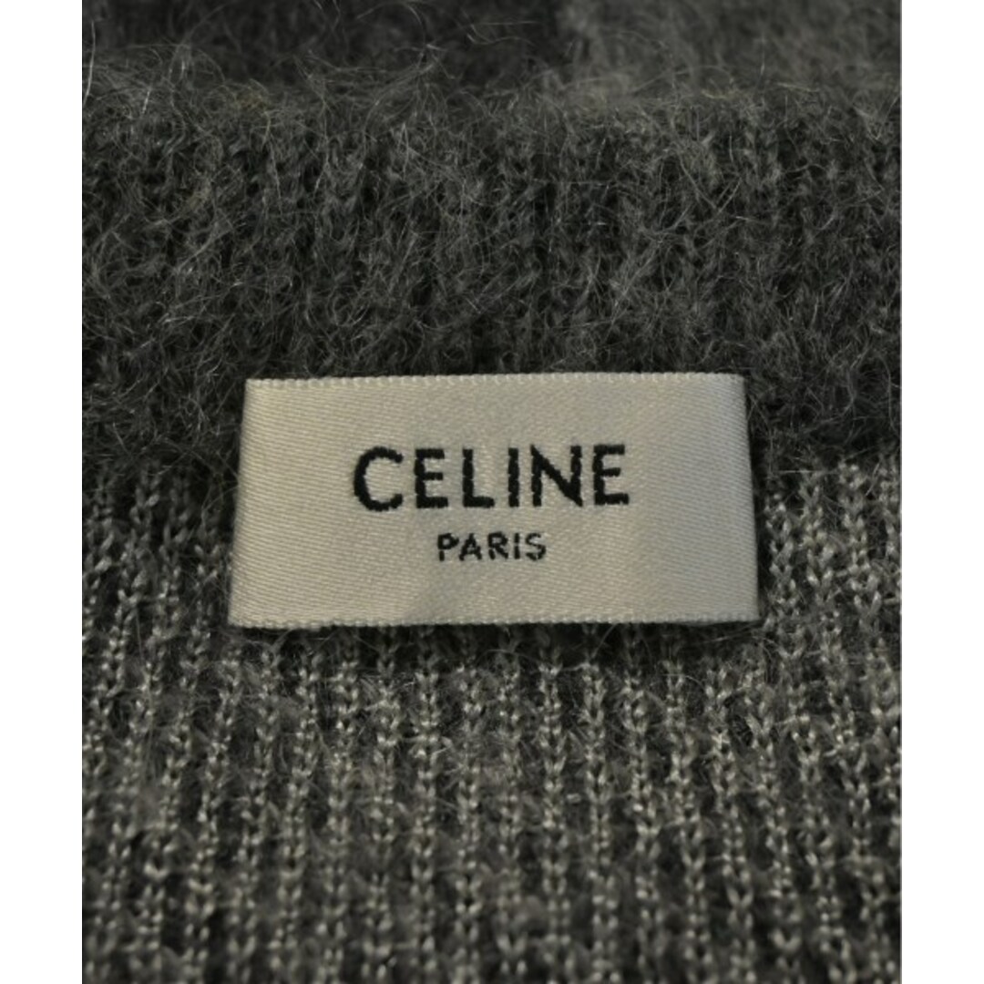 CELINE - CELINE セリーヌ ニット・セーター M グレー(総柄 CELINE - CELINE セリーヌ ニット・セーター M グレー(総柄