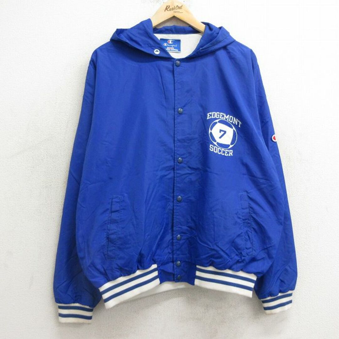 Champion - L☆古着 チャンピオン Champion 長袖 ナイロン Champion - L☆古着 チャンピオン Champion 長袖 ナイロン