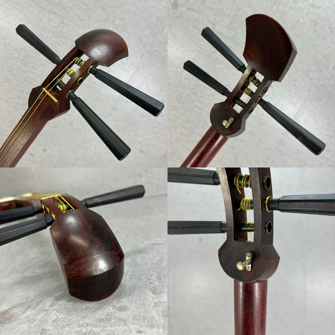 高級品 中棹地唄三味線 正寸 子持ち綾杉胴 紅木 金細 K9 東 高級品 中棹地唄三味線 正寸 子持ち綾杉胴 紅木 金細 K9 東