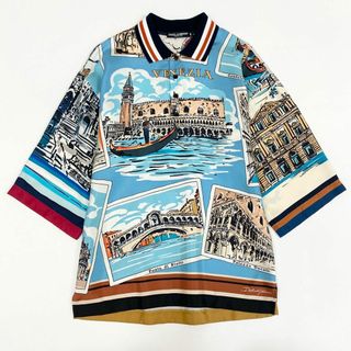 ドルチェ&ガッバーナ 総柄 シルク100 シャツ 半袖 ドルチェ&ガッバーナ 総柄 シルク100 シャツ 半袖