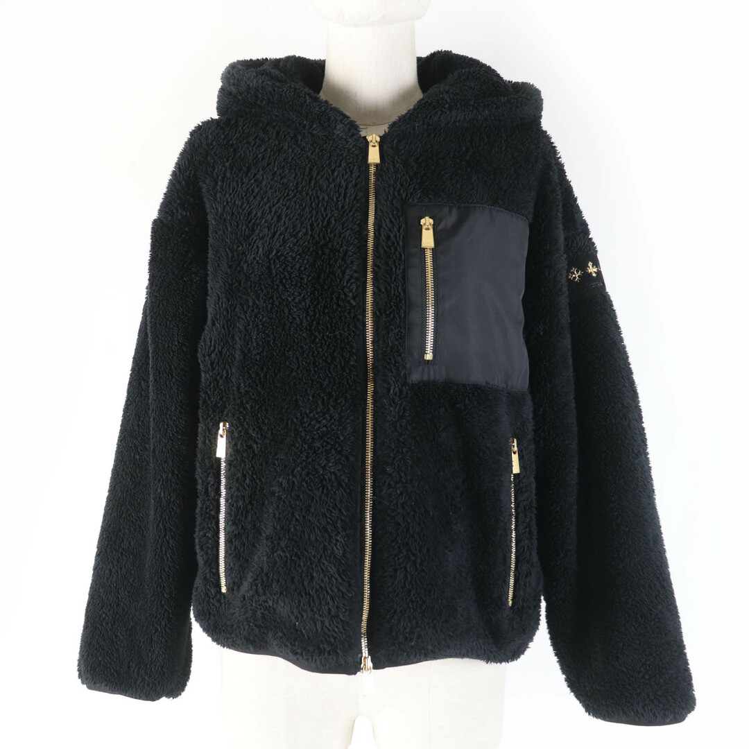 TATRAS - 美品☆TATRAS タトラス 21AW LTAT21A4872 SAI サイ ロゴ・フード付 ZIP UP ボア ジャケット ブラック 01 イタリア製 正規品 レディース