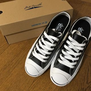 コンバース(CONVERSE)の◆新品◆ 23cm レザー コンバース ジャックパーセル ブラック(スニーカー)