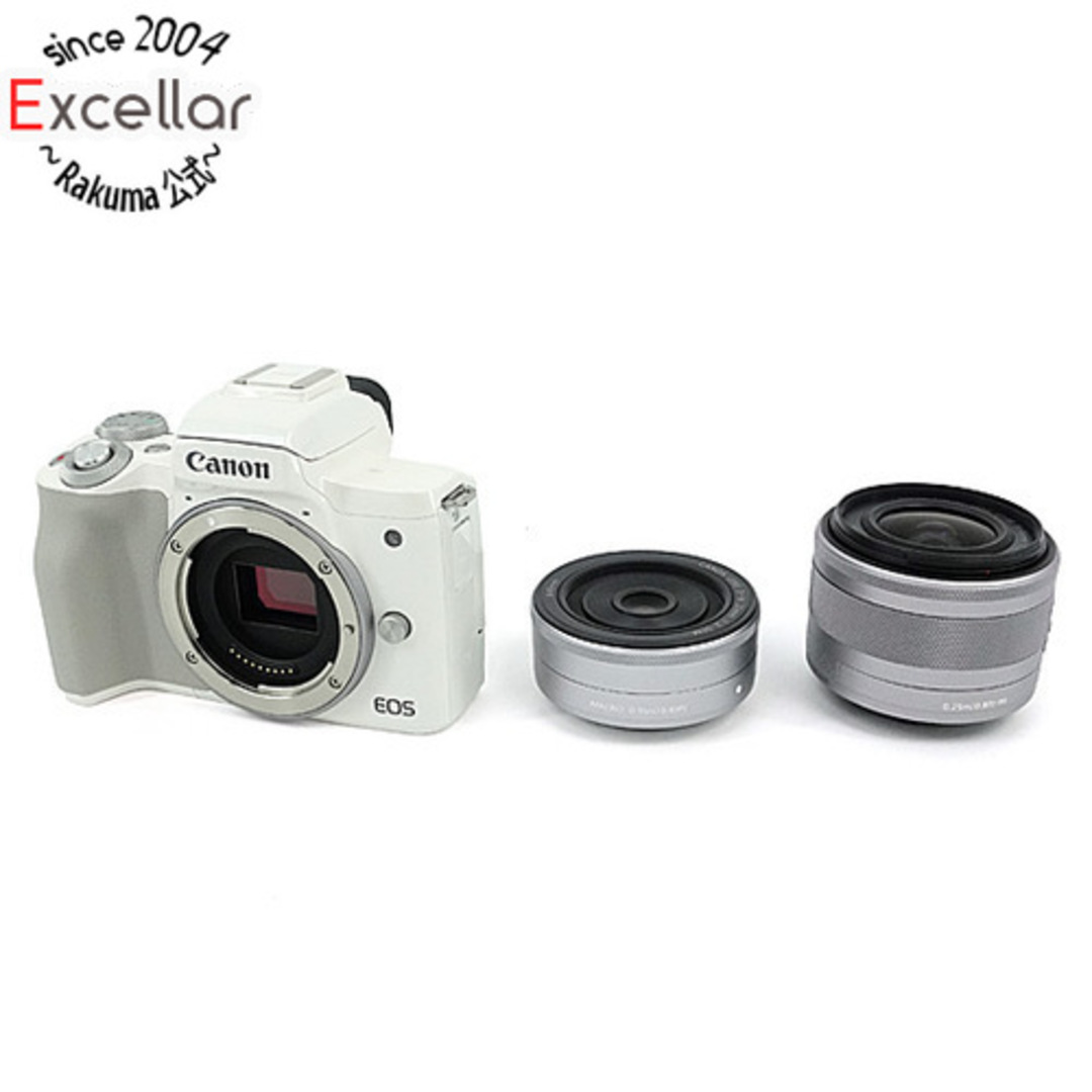 Canon製 EOS Kiss M ダブルレンズキット ホワイト 元箱あり Canon製 EOS Kiss M ダブルレンズキット ホワイト 元箱あり