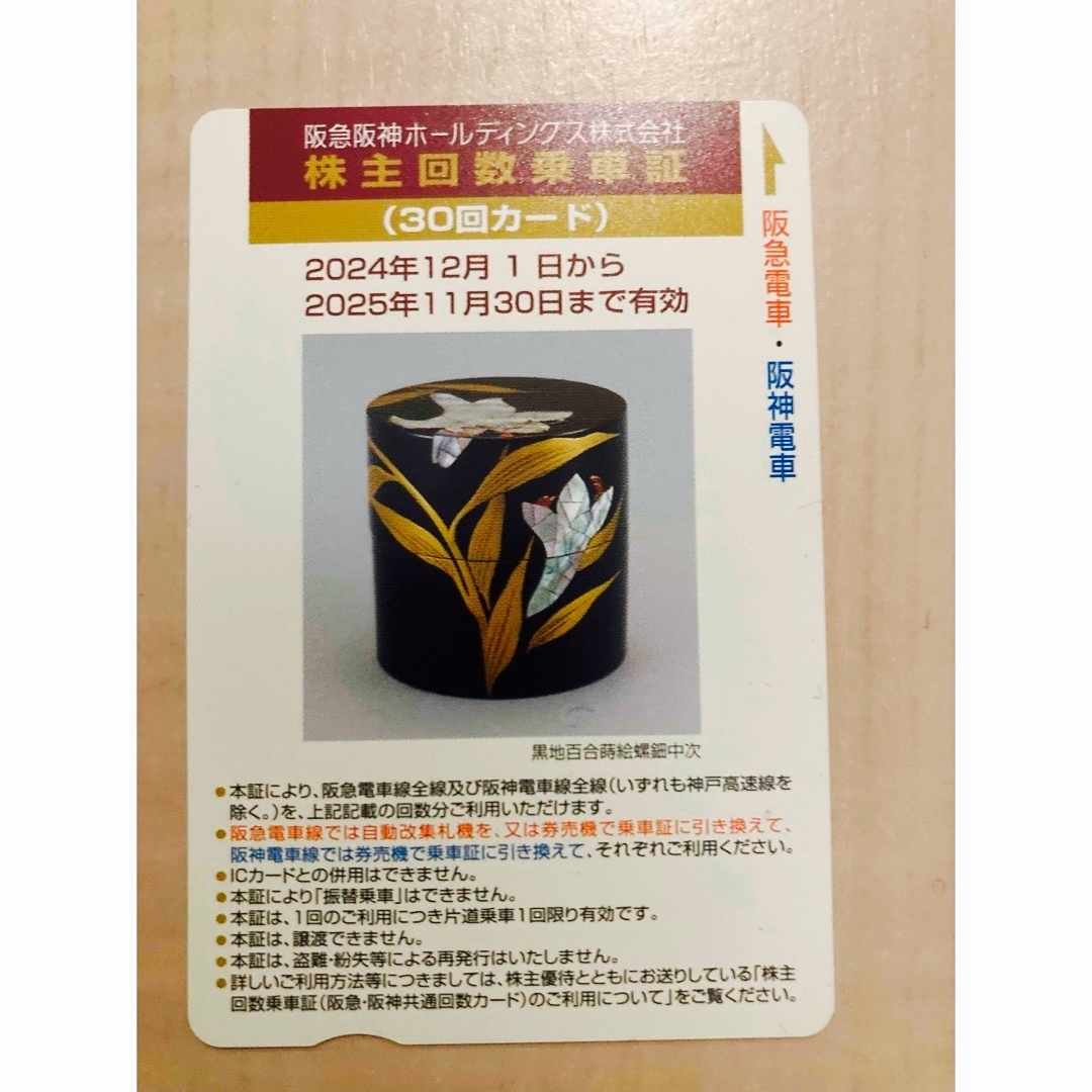 阪急百貨店(ハンキュウヒャッカテン)の阪急阪神株主優待乗車カード 30回 チケットの乗車券/交通券(鉄道乗車券)の商品写真