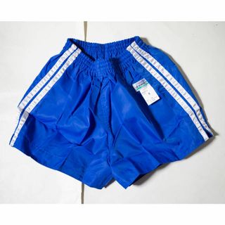 体操服☆スクールユニ ナイロン短パン ブルー×白2本線 M 未使用 体操服☆スクールユニ ナイロン短パン ブルー×白2本線 M 未使用