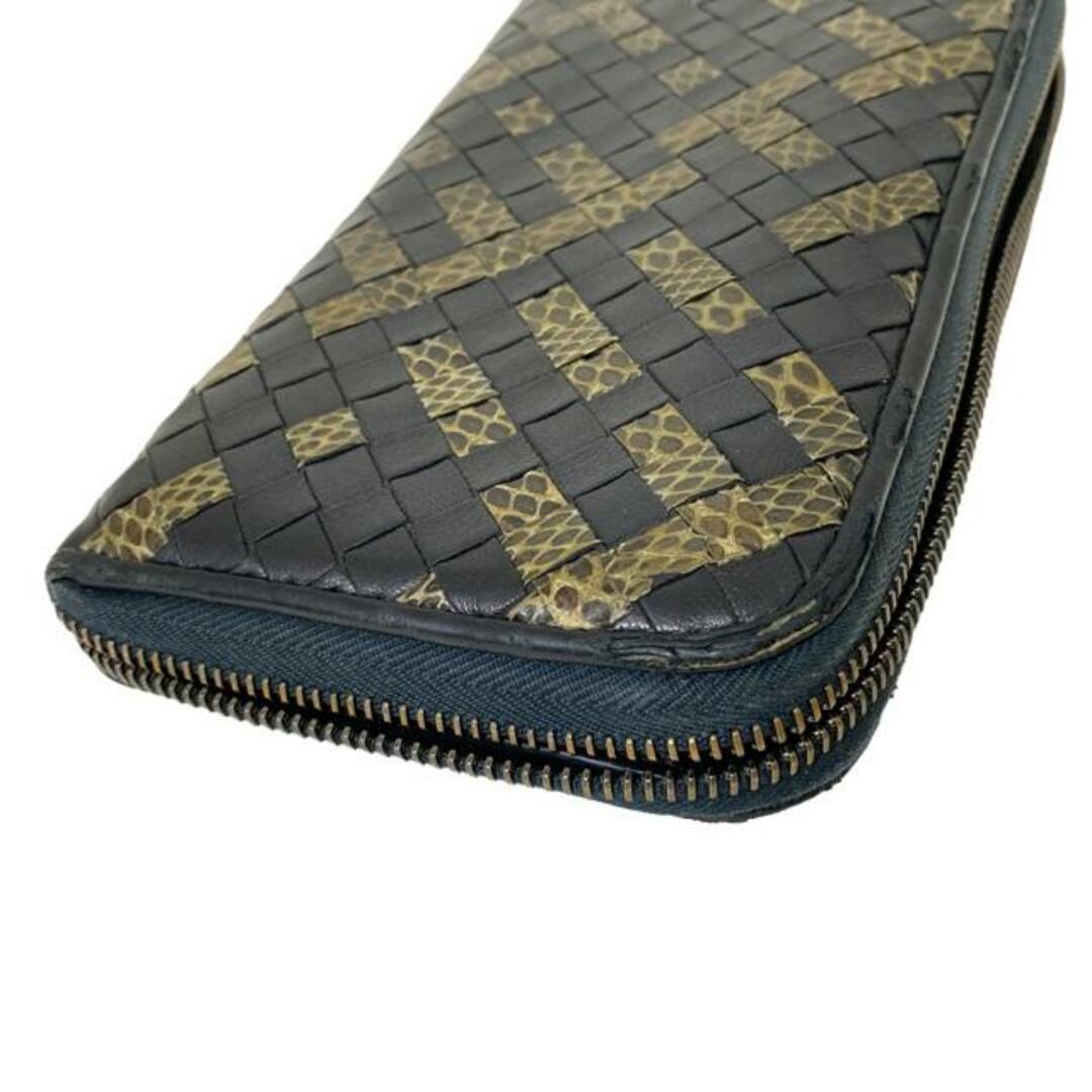 BOTTEGA VENETA(ボッテガヴェネタ) 長財布 アイヤーズ 黒×カーキ BOTTEGA VENETA(ボッテガヴェネタ) 長財布 アイヤーズ 黒×カーキ