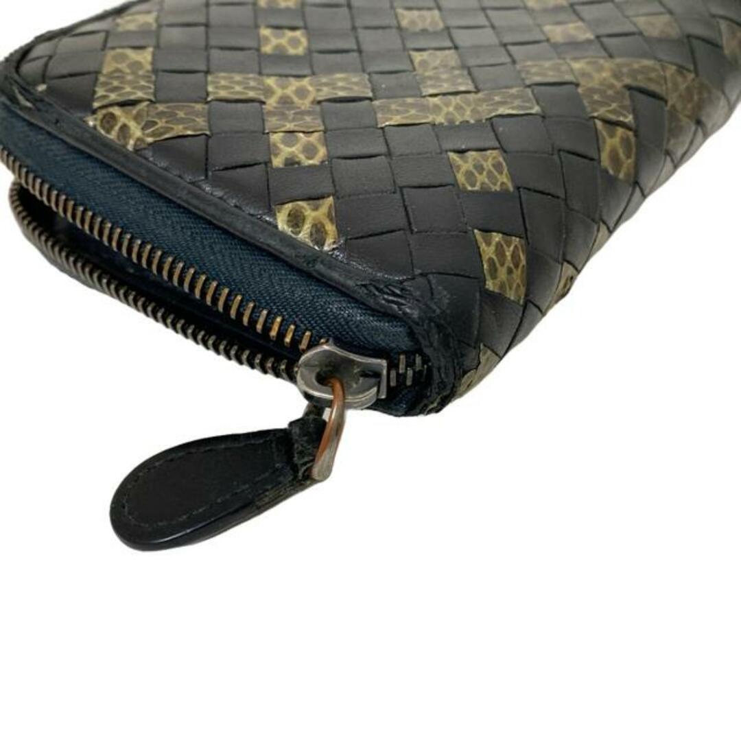 BOTTEGA VENETA(ボッテガヴェネタ) 長財布 アイヤーズ 黒×カーキ BOTTEGA VENETA(ボッテガヴェネタ) 長財布 アイヤーズ 黒×カーキ