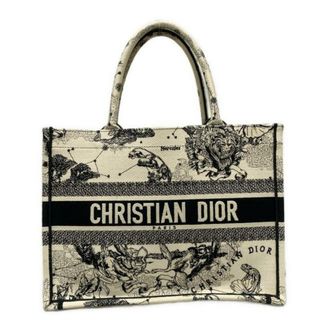 クリスチャンディオール(Christian Dior)のDIOR/ChristianDior(ディオール/クリスチャンディオール) トートバッグ ブックトートミディアムバッグ/旧スモール M1296ZRHZ_M06E アイボリー×黒 ゾディアック(トートバッグ)