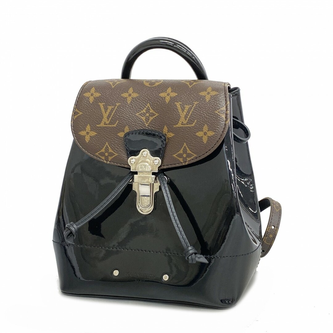 LOUIS VUITTON - 【4te4933】ルイヴィトン リュック・デイパック モノグラム ヴェルニ ホットスプリング M55769 ブラウン ノワール【中古】レディース