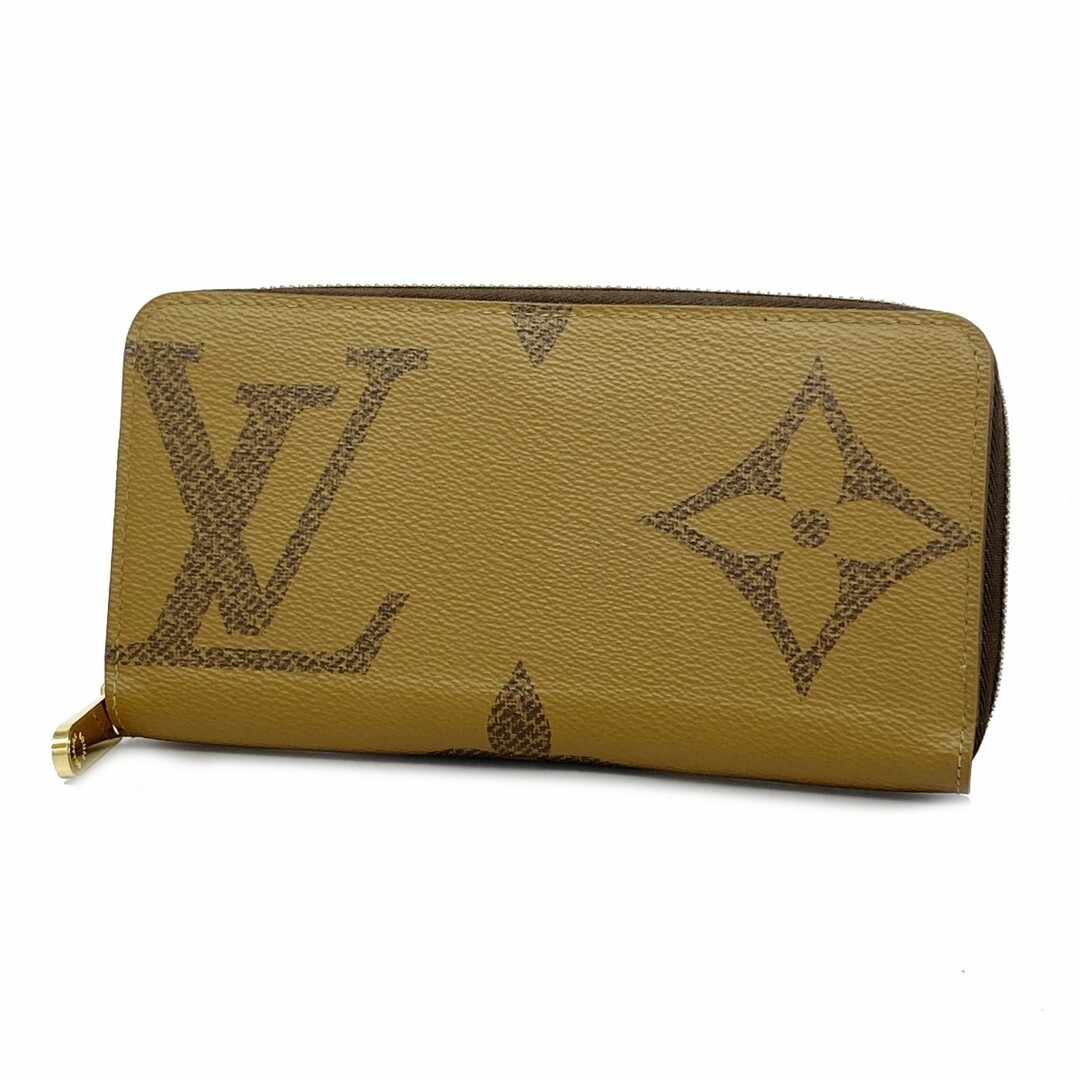 LOUIS VUITTON - 【4te5132】ルイヴィトン 長財布 モノグラム・ジャイアント ジッピーウォレット M67687 ブラウン【中古】レディース