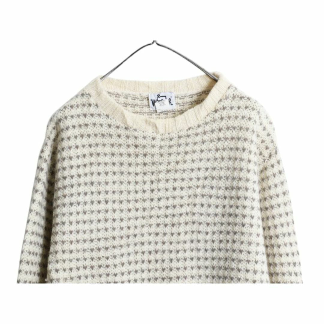 WOOLRICH - 70s USA製 ウールリッチ バーズアイ ニット セーター WOOLRICH - 70s USA製 ウールリッチ バーズアイ ニット セーター