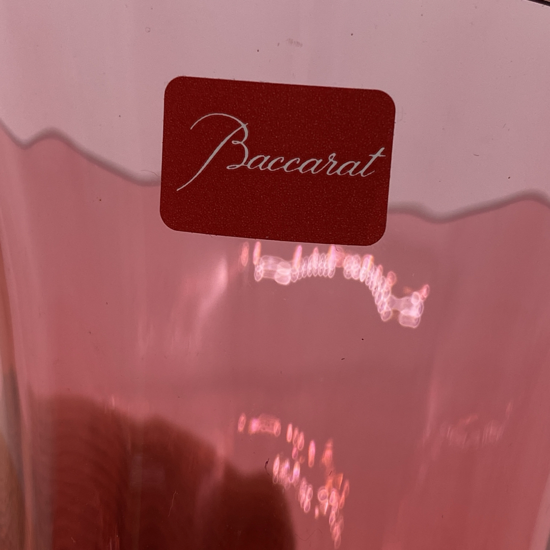 Baccarat - 箱付き バカラ 花瓶 フラワーベース レッド Baccarat - 箱付き バカラ 花瓶 フラワーベース レッド
