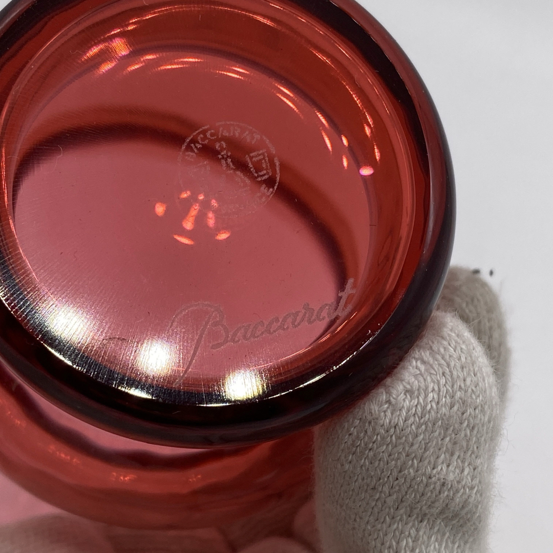 Baccarat - 箱付き バカラ 花瓶 フラワーベース レッド Baccarat - 箱付き バカラ 花瓶 フラワーベース レッド