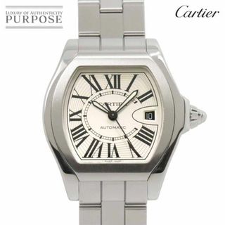 カルティエ(Cartier)のカルティエ Cartier ロードスターLM W6206017 メンズ 腕時計 デイト シルバー 文字盤 オートマ 自動巻き ウォッチ Roadster VLP 90257488(腕時計(アナログ))