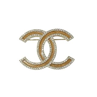 シャネル(CHANEL)のシャネル CHANEL ブローチ コサージュ ゴールド ココマーク ラインストーン(ブローチ/コサージュ)