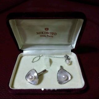 ミキモト(MIKIMOTO)の新品未使用☆ミキモトのカフス＆タイタック（ピン）(カフリンクス)